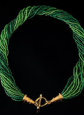 中古风铜合金米珠项链