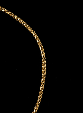 中古风镀金天然石镶嵌方形项链