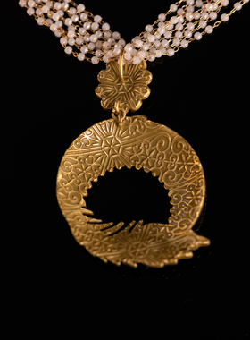 复古铜合金绿色珐琅羽毛项链耳饰