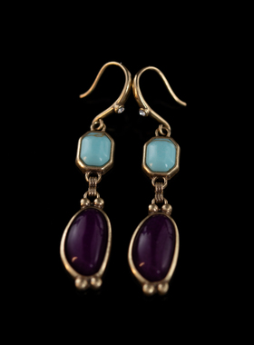 中古镀金耳饰手链项链套装