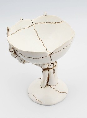 新品骷髅手头骨小果盘糖果碟台面整理收纳盘创意家居装饰摆件包邮