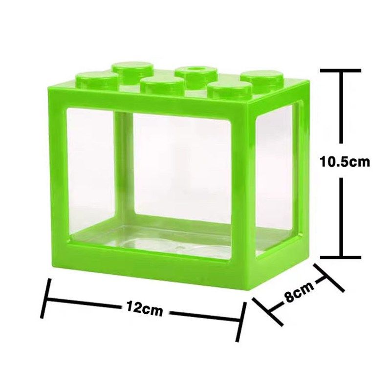 桌面积木斗鱼缸小型客厅鱼缸造景创意斗鱼专用可叠加积木缸迷你,淘宝优惠券,粉丝福利购,淘宝优惠卷