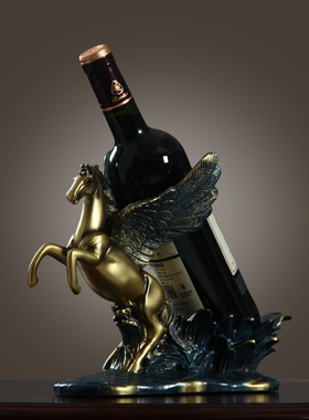 美式红酒架客厅酒柜小摆件家居装饰品室内葡萄酒架电视柜摆设艺术