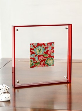 蜀江锦院亚克力蜀锦框画中国风礼品送老外家居摆件大师臻艺手工艺