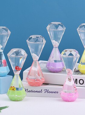 可爱油漏流沙摆件桌面漂流瓶生日礼物滴油液体沙漏儿童治愈系笔插