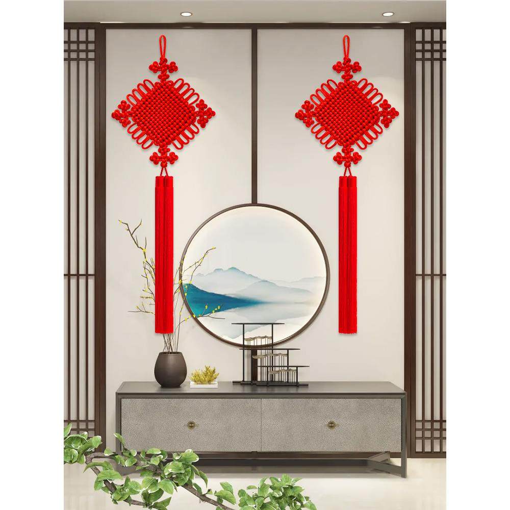 高端大气中国结挂件2026高档挂件客厅电视墙玄关大号乔迁新居入户,淘宝优惠券,粉丝福利购,淘宝优惠卷