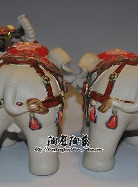 吸天吸地如意元宝大象陶瓷工艺石湾公仔 水池窗台门口家居