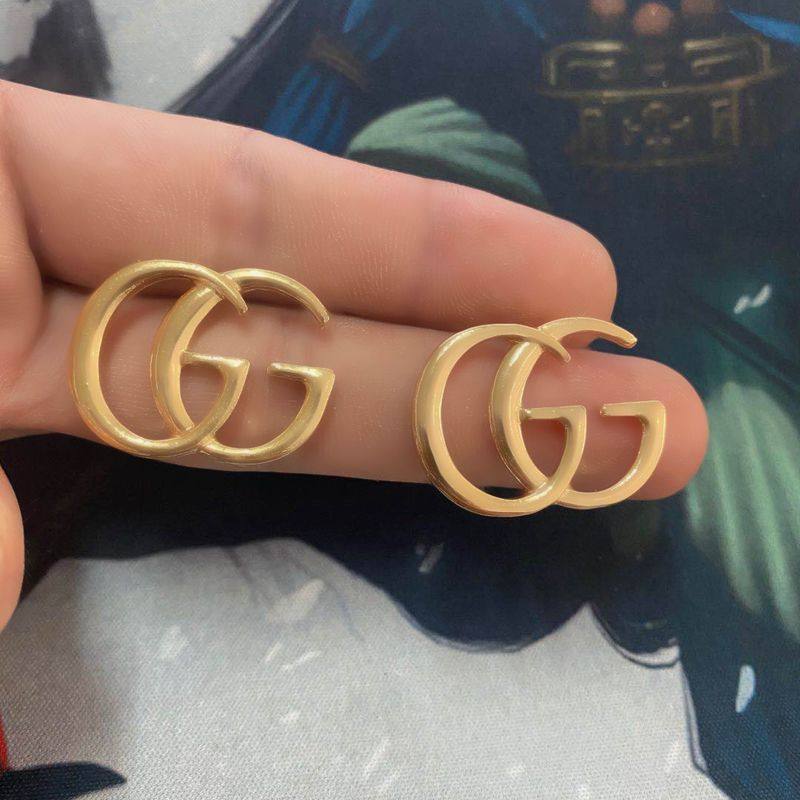 S925银针韩国东大门GG字母个性简约时尚gg耳钉时髦金属风耳环耳饰 - 图3