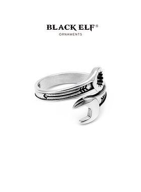 镀银复古简约日系创意开口戒指