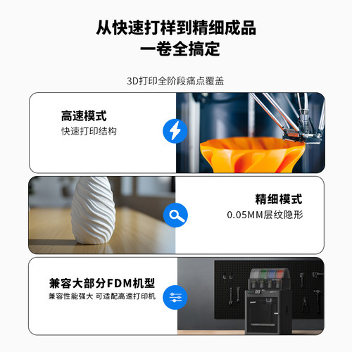 CAILAB彩多屋3D打印耗材 PLA丝绸质感双色渐变适配拓竹H2D P2S 通用打印材料1KG 多彩屋 - 图1