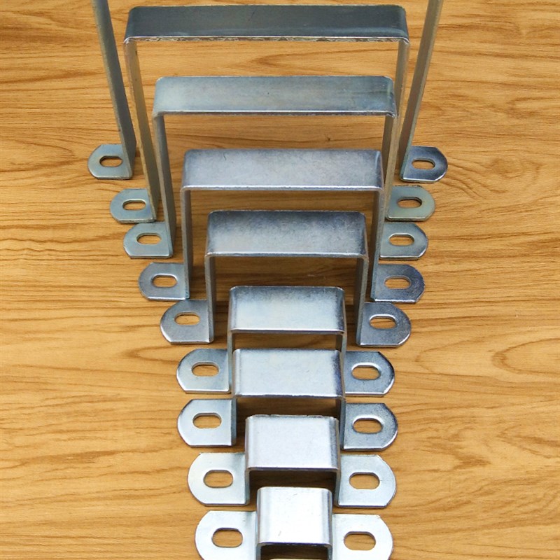 镀锌几字形支架骑马管卡方形直角固定马鞍K欧姆卡U型抱箍抗震管夹 - 图2