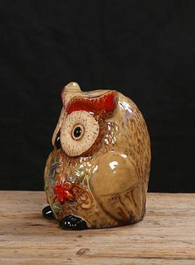 创意摆件 现代家居 可爱卡通猫头鹰存钱罐/储蓄罐 儿童礼物定制