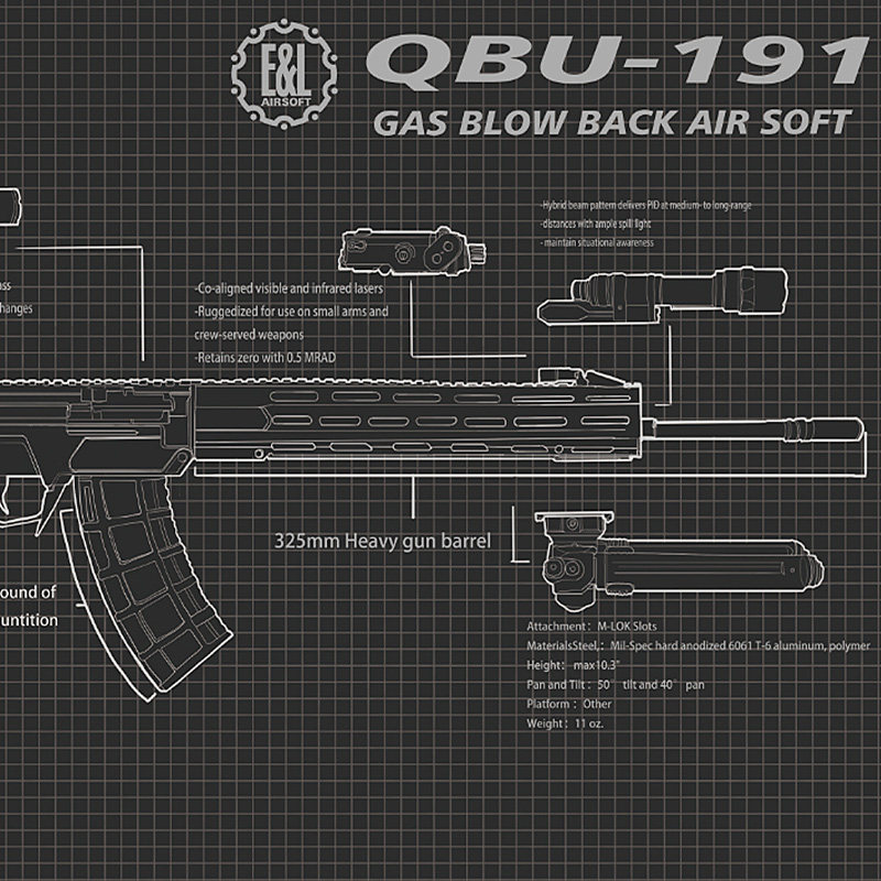 建设工业 E&L 珠海航展QBU-191线框图案特制鼠标垫文创纪念品,淘宝优惠券,粉丝福利购,淘宝优惠卷
