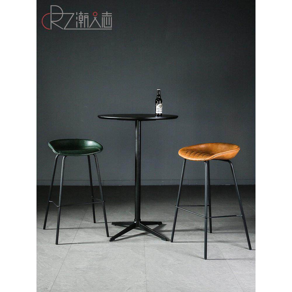 酒吧椅覆古马鞍皮革高脚椅酒吧椅工业风格酒吧凳美国无障碍豪华靠,淘宝优惠券,粉丝福利购,淘宝优惠卷