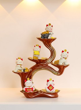 国潮财神爷小摆件家用客厅酒柜玄关电视柜装饰品乔迁新居高档礼品