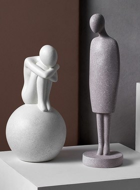 创意抽象人物摆件艺术家居客厅酒柜电视柜样板房桌面装饰品乔迁礼