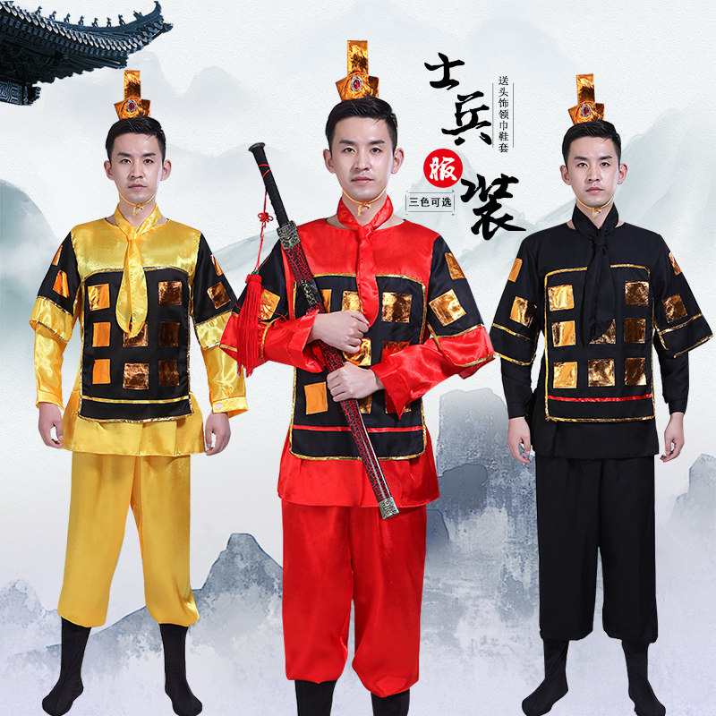 古代士兵服演出服男岳家军兵马俑将军盔甲汉服儿童满江红朗诵团服,淘宝优惠券,粉丝福利购,淘宝优惠卷