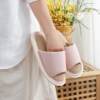 Linen slippers for women indoor silent cotton and linen confinement shoes fabric wood floor bedroom living room home slippers home