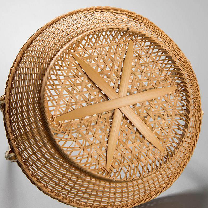 手工玉竹精编小提篮吊篮干果篮茶点心篮花器茶道收纳家用创意圆形,淘宝优惠券,粉丝福利购,淘宝优惠卷