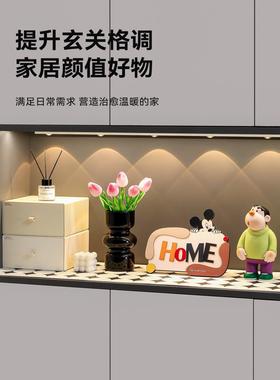 玄关收纳盒储物盒抽屉式装饰品摆件客厅入户鞋柜胖虎桌面家居摆设