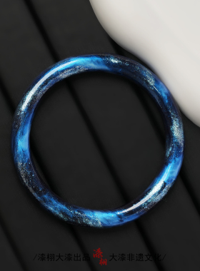 手工非遗大漆手镯原创手作高级感首饰小众饰品精美木质新中式手镯