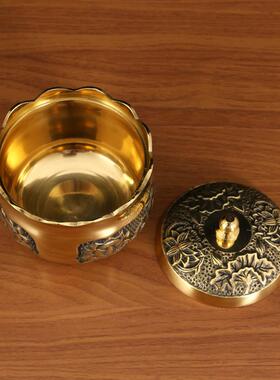 瑞祥佛具纯铜供佛茶杯净水