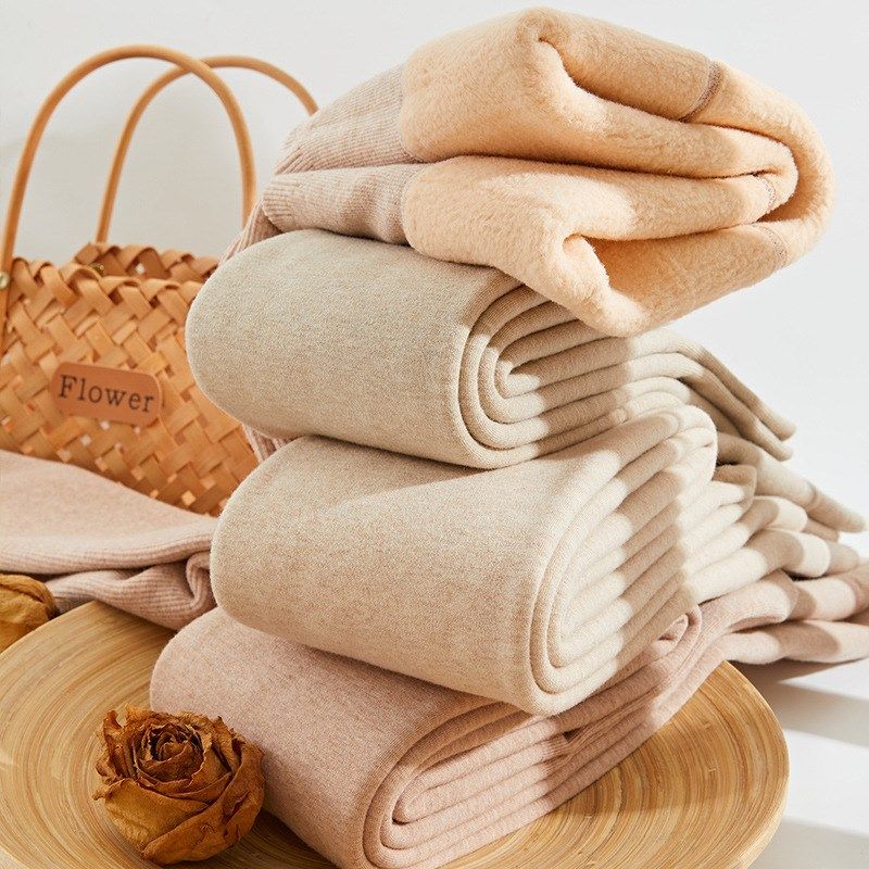 打底裤加绒加厚冬季燕麦白色保暖连裤袜女日系米色竖纹打底袜棉裤,淘宝优惠券,粉丝福利购,淘宝优惠卷