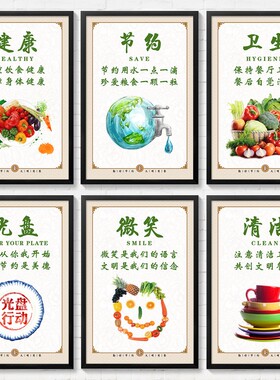 公司食堂挂画g学校企业工厂快餐店饭馆酒店餐厅装饰画健康饮食壁