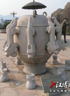 古代四大发明之一地动仪雕塑玻z璃钢仿铜雕塑公园景观古物装饰雕