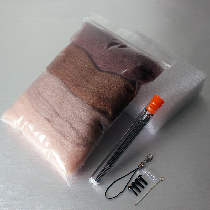 羊毛毡戳戳乐材料包工具套装66S羊毛针毡湿毡手工羊毛条毡毛玩偶 - 图0