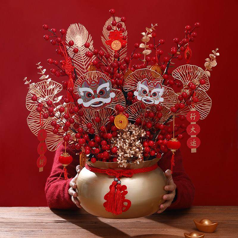 2023新年春节发财果福桶乔迁之喜装饰品摆件新居礼品高档大气实用,淘宝优惠券,粉丝福利购,淘宝优惠卷