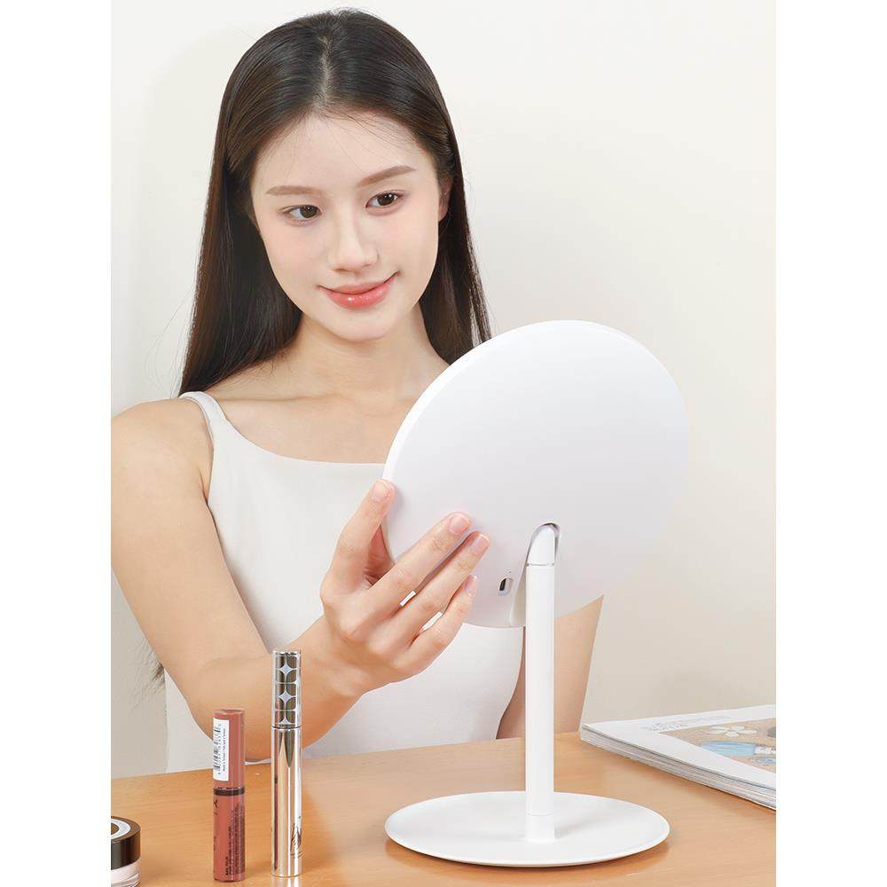 智能便携式led折叠化妆镜学生宿舍桌面大广角带灯美妆镜女生礼物,淘宝优惠券,粉丝福利购,淘宝优惠卷