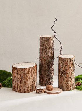 天然原木桩底座拍照道具