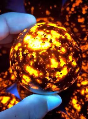 天然火焰石球原石矿石标