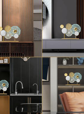 现代创意轻奢玄关电视柜艺术摆件北欧简约M家居客厅个性装饰品摆