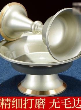 青铜护法杯财神供酒杯光面供杯家用用品室内用品摆件