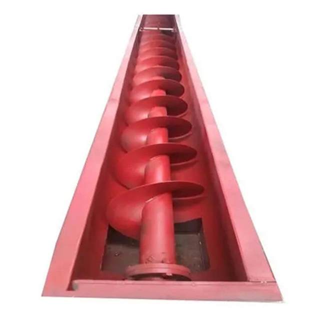 U-shaped dragon screw conveyor small tube type fly ash cement wet and dry material particles shaftless loading machine customized