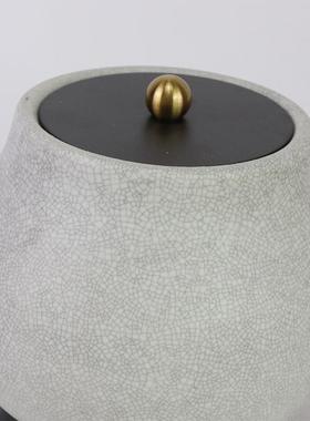 新中式现代铁艺陶瓷家居软装饰品摆件创意样板房酒店玄关酒柜摆设