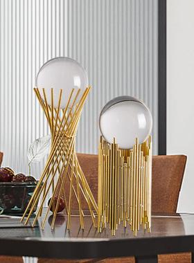 水晶球创意客厅酒柜摆件家居装饰品电视柜玄关办公室桌面现代简约