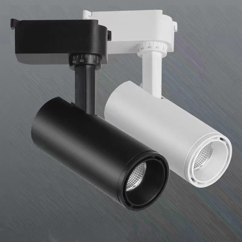轨道射灯3500K5000K两线轨道射灯全白色4000K防眩光COB导轨明装 - 图0