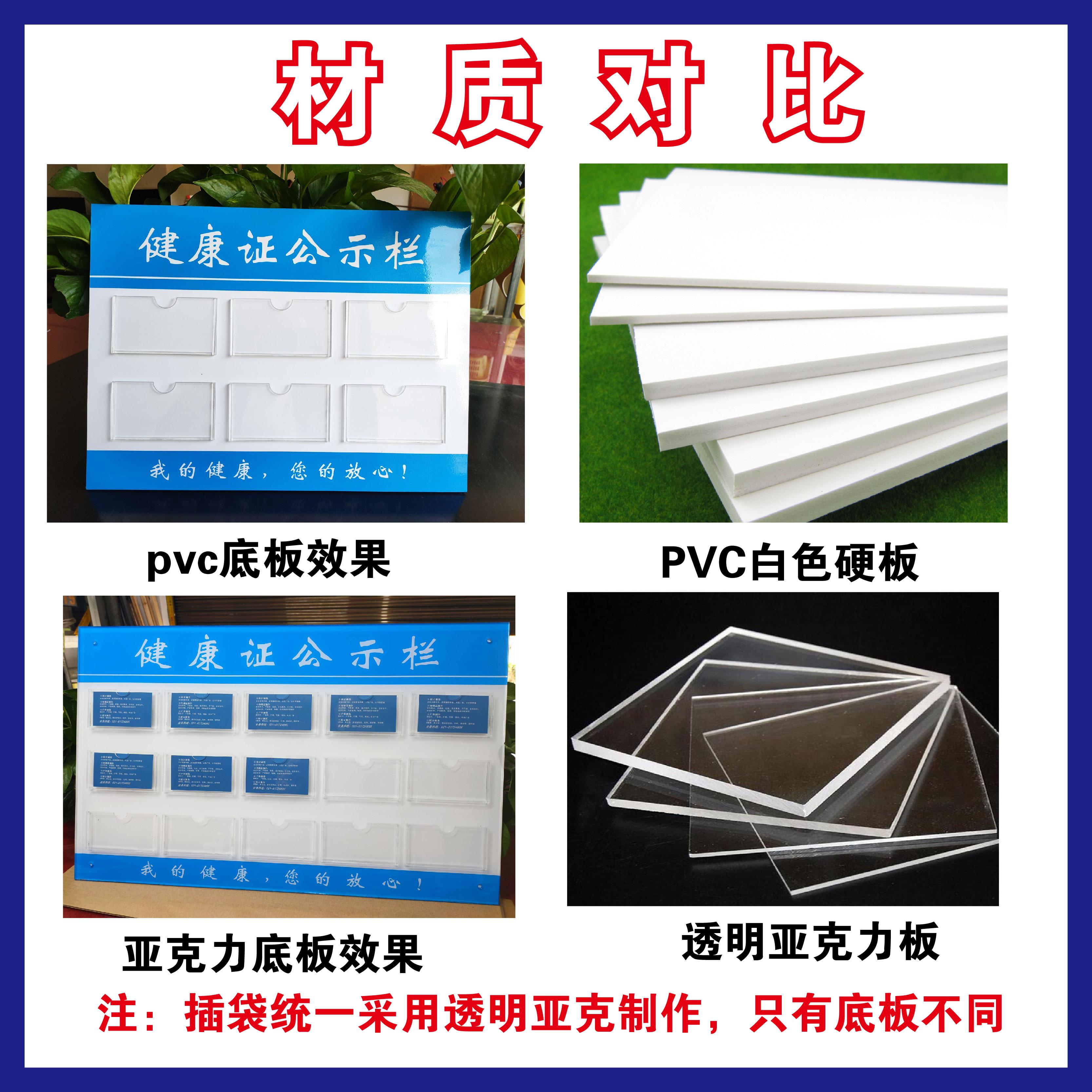 健康证公示栏餐饮酒店营业执照食品卫生许可证安全监督信息展框牌 - 图1