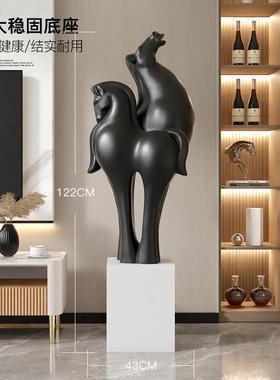 马到成功大型落地摆件公司开业乔迁礼品办公室酒店大堂雕塑装饰品