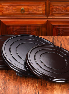 家居饰品泡酒瓶专用底座花瓶鱼缸雕刻工艺品摆件托盘花盆景观架子