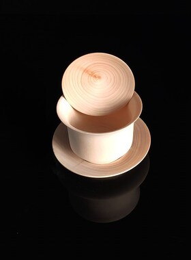 木制品漆器木胎大漆生漆漆画烙画DIY椴木胎可 加工定做 茶碗套装