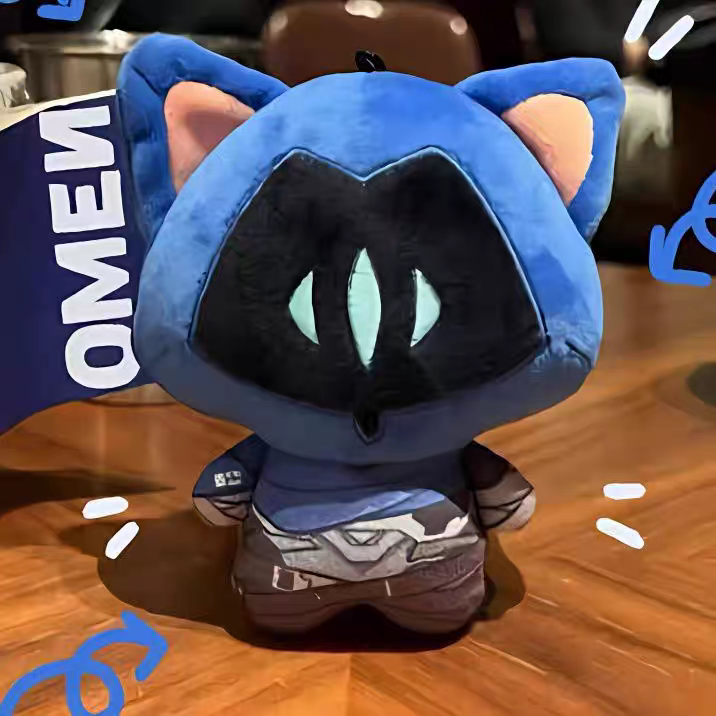 【现货】无畏契约幽影猫猫瓦罗兰特挂件OMEN玩偶同人周边礼物毛绒