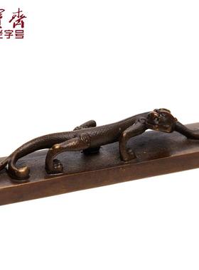 荣宝斋仿古铜器一对青铜螭钮镇纸家居装饰摆件创意礼物精品礼品