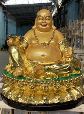 弥勒菩萨佛像居家供奉摆件大肚子笑佛纳八方来财如来树脂神像16寸