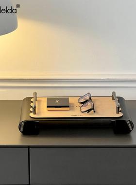 Mandelda现代轻奢桌面收纳架入户玄关置物架托盘摆件装饰酒柜饰品