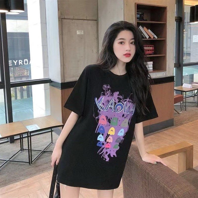 下装消失欧货大版中长款t恤女遮屁股大码200斤高个子加长版洋气盖,淘宝优惠券,粉丝福利购,淘宝优惠卷