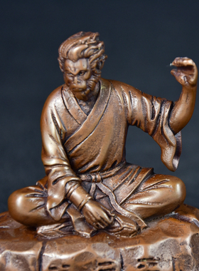 孙悟空齐天大圣摆件铜猴子斗战胜佛客厅办公室酒柜桌面摆设工艺品